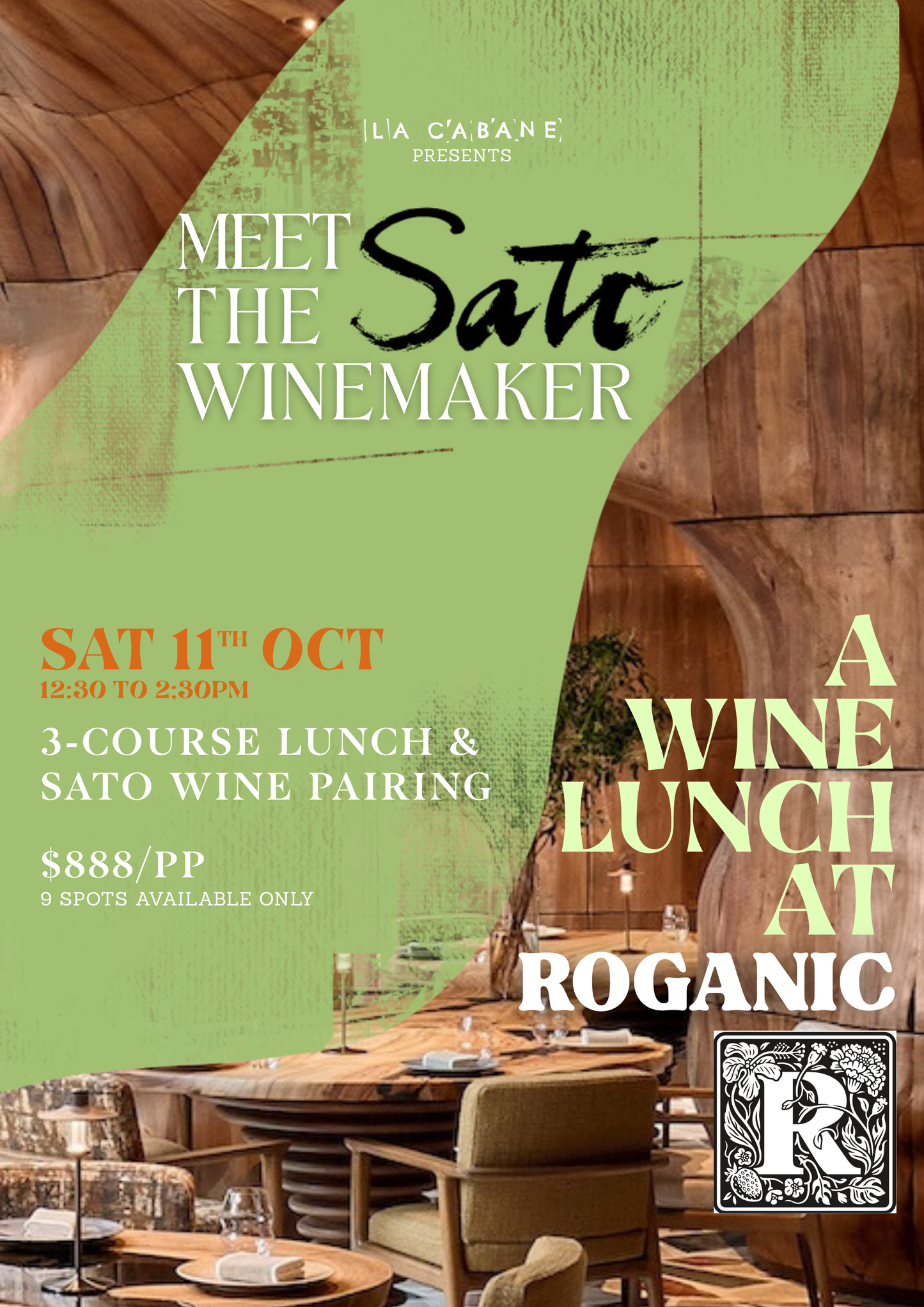 SOLD OUT A wine lunch at Roganic & Sato Pairing 11.10.2025