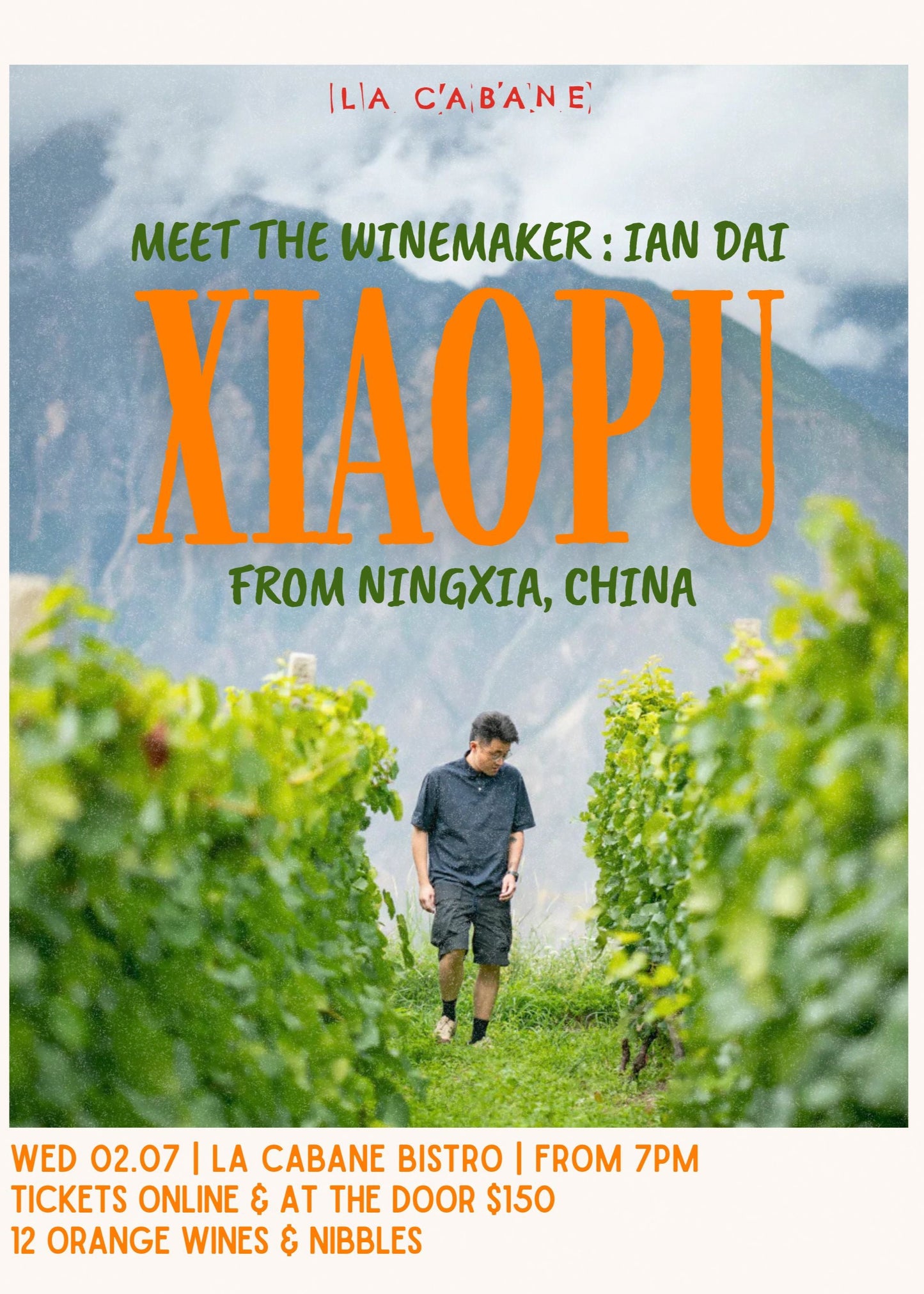 Meet the winemaker : Xiaopu at La Cabane Bistro 02.07.2025