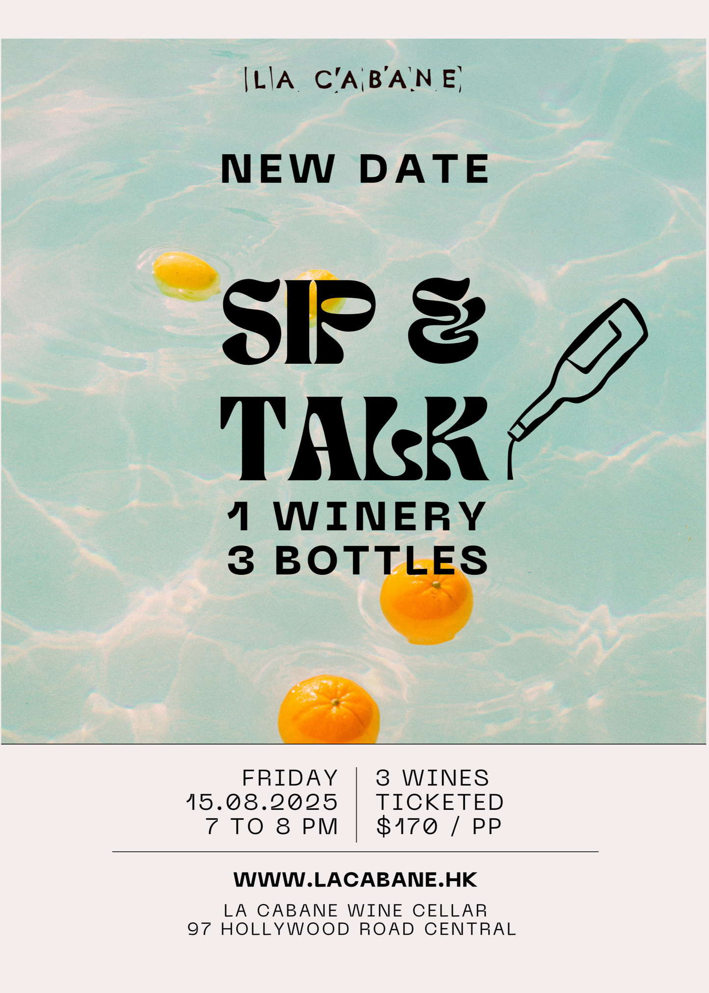 NEW DATE - SIP & TALK : A casual wine sampling 15.08.2025