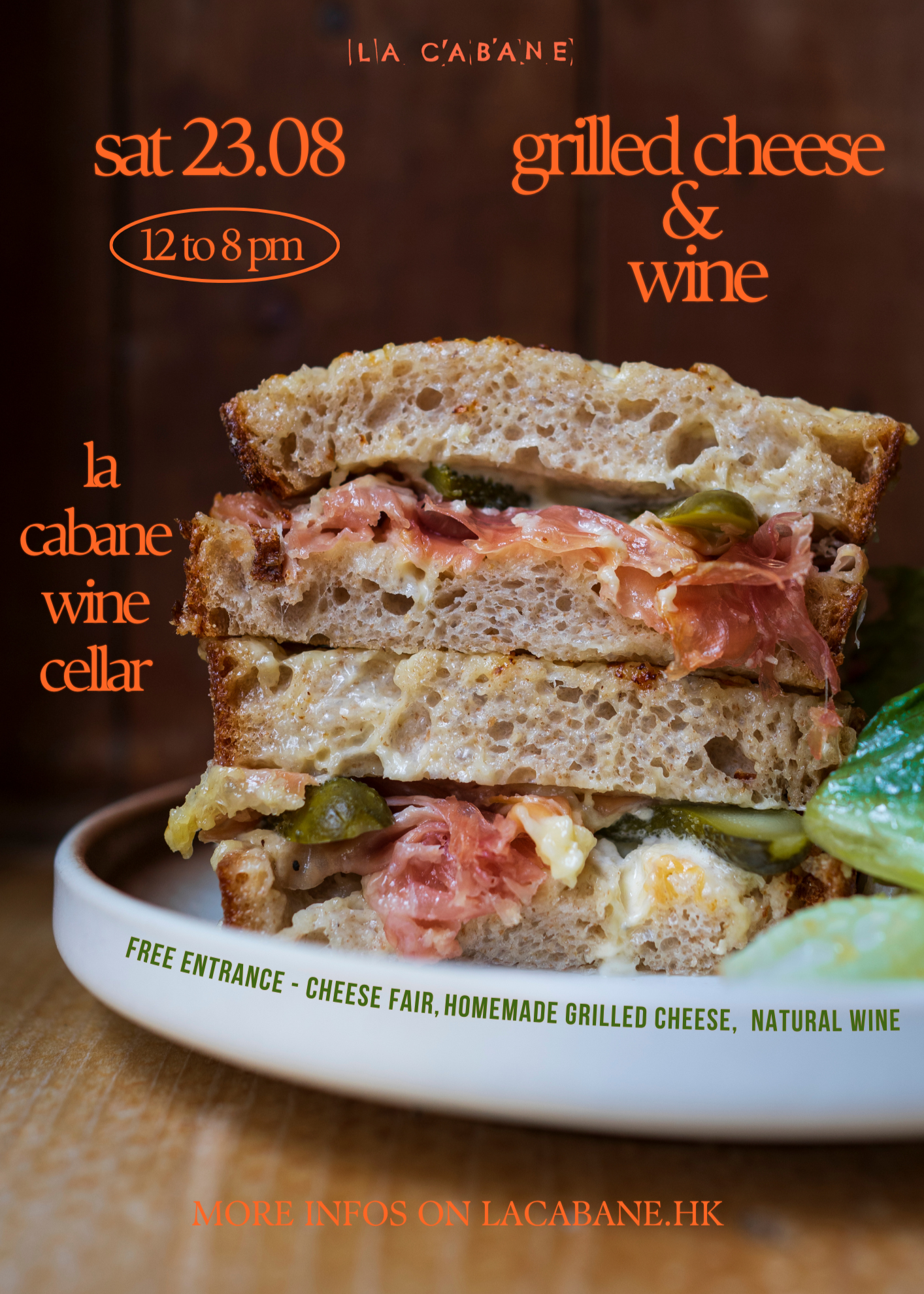 Grilled cheese & wine at the Cellar 23.08.2025