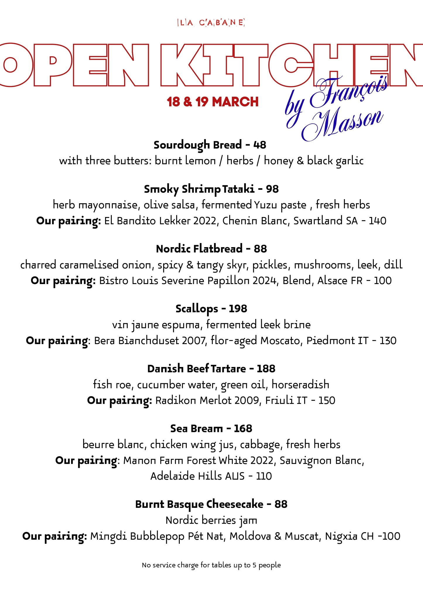 Open Kitchen: François Masson 18 & 19.03