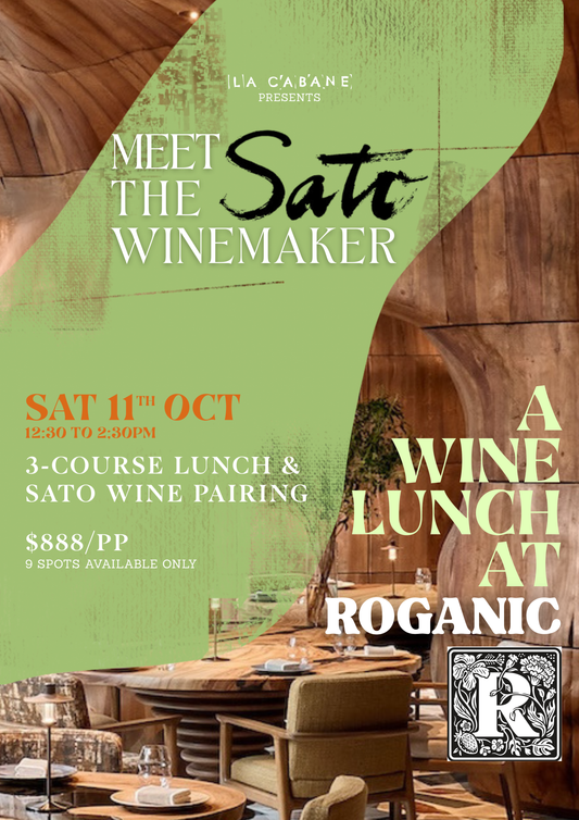 SOLD OUT A wine lunch at Roganic & Sato Pairing 11.10.2025
